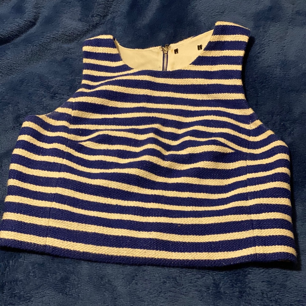 Striped zip up top